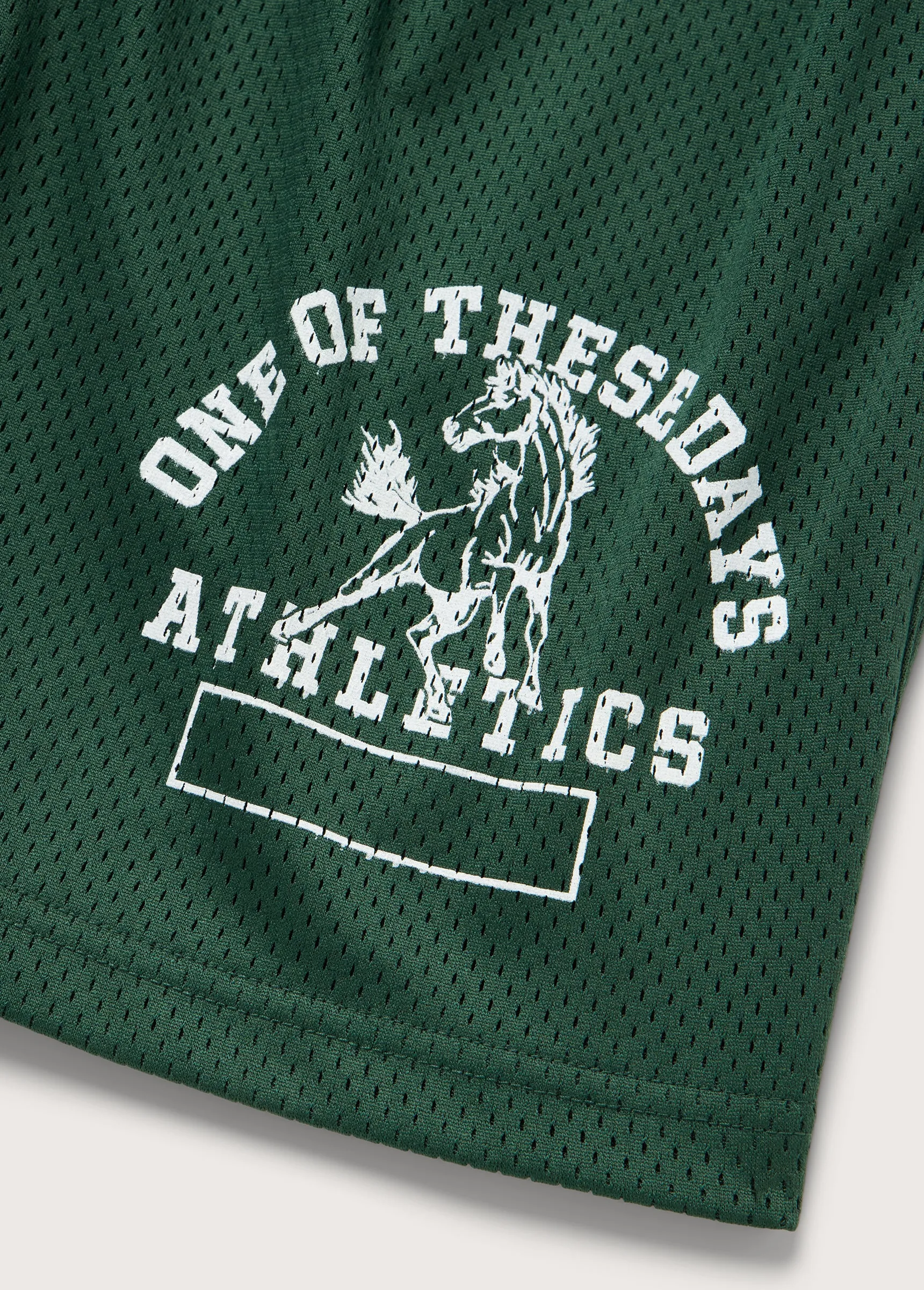 Mustang Athletics Mesh Shorts | Forest Green sold by One Of These Days product image thumbnail 3