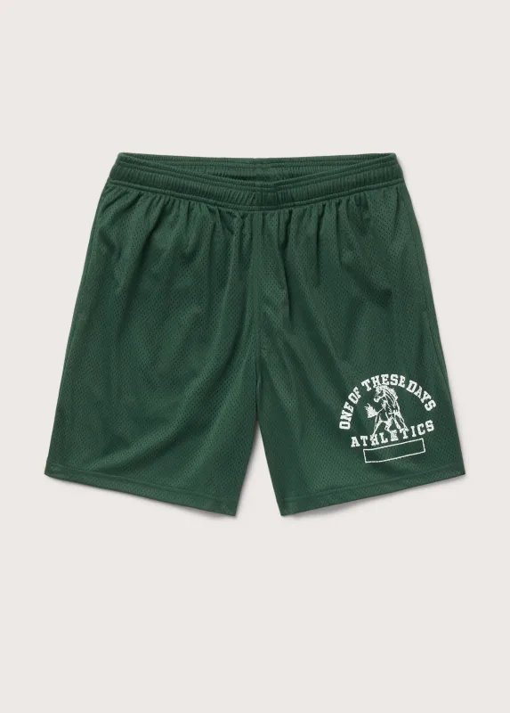 Mustang Athletics Mesh Shorts | Forest Green made by One Of These Days
