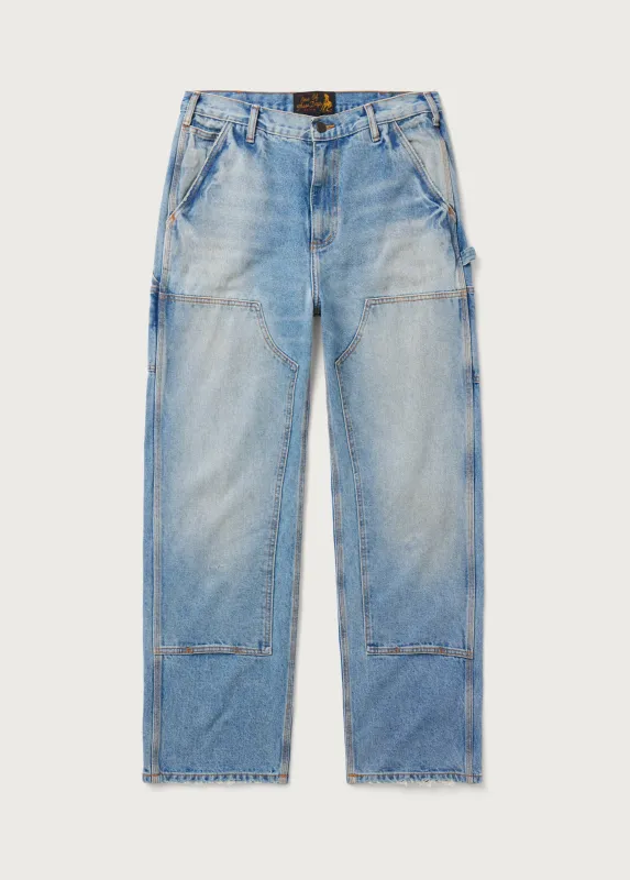 Denim Double Knee Pant | Washed Denim made by One Of These Days