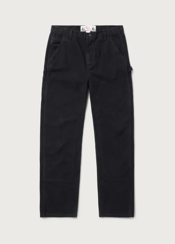 Canvas Double Knee Pant | Washed Black made by One Of These Days