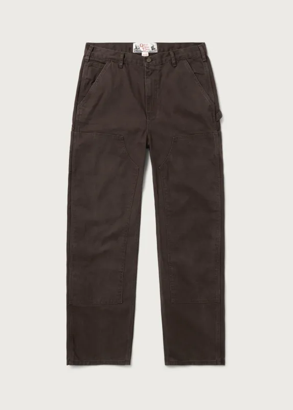 Canvas Double Knee Pant | Washed Brown made by One Of These Days