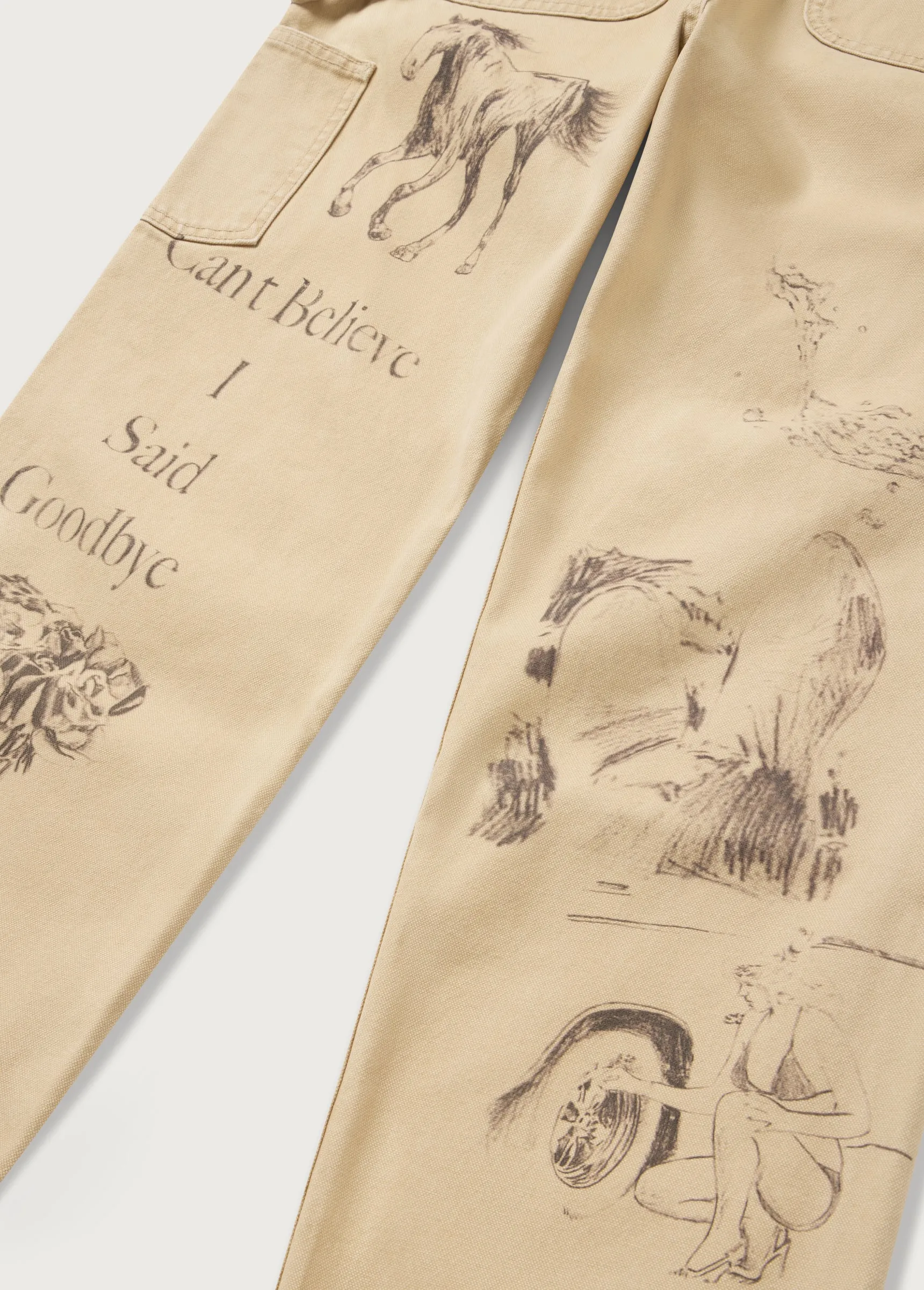 All Over Print Painters Pant | Tan sold by One Of These Days product image thumbnail 4