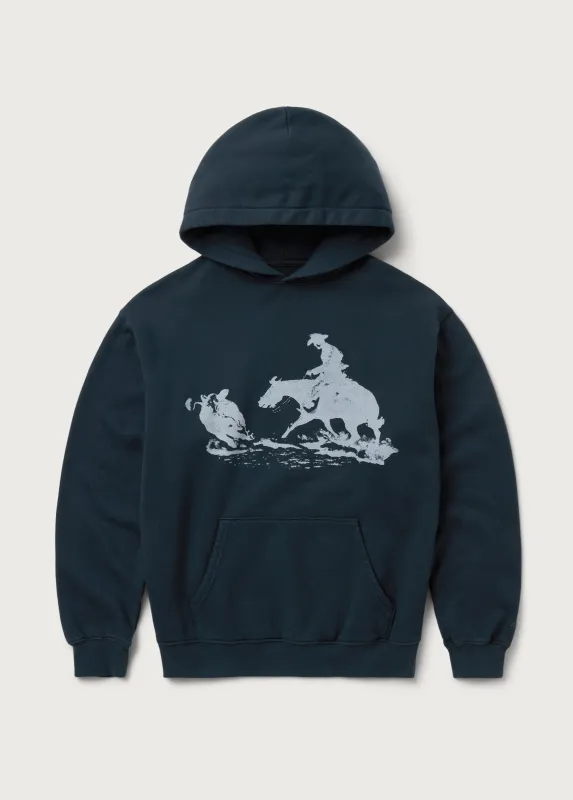 Driftin' Back Hooded Sweatshirt | Hard Washed Black made by One Of These Days