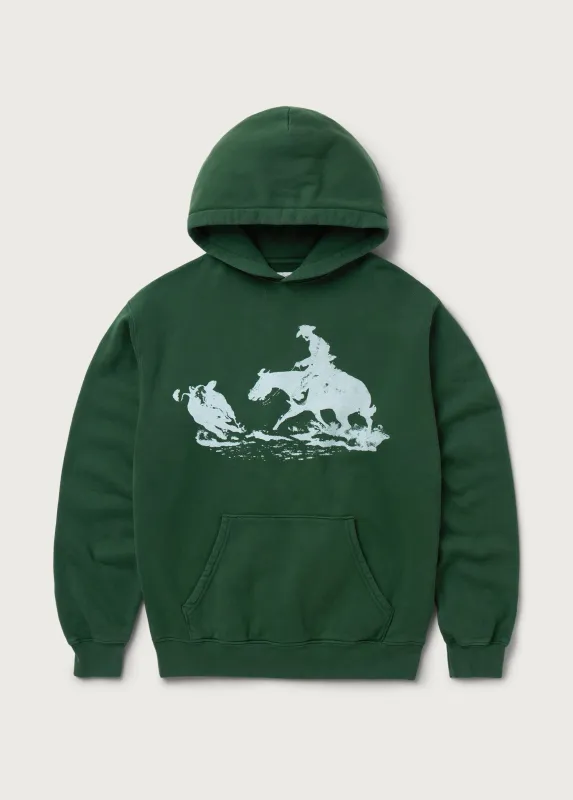 Driftin' Back Hooded Sweatshirt | Hard Washed Forest Green made by One Of These Days