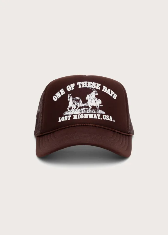 Lost Highway Foam Trucker Hat | Brown made by One Of These Days