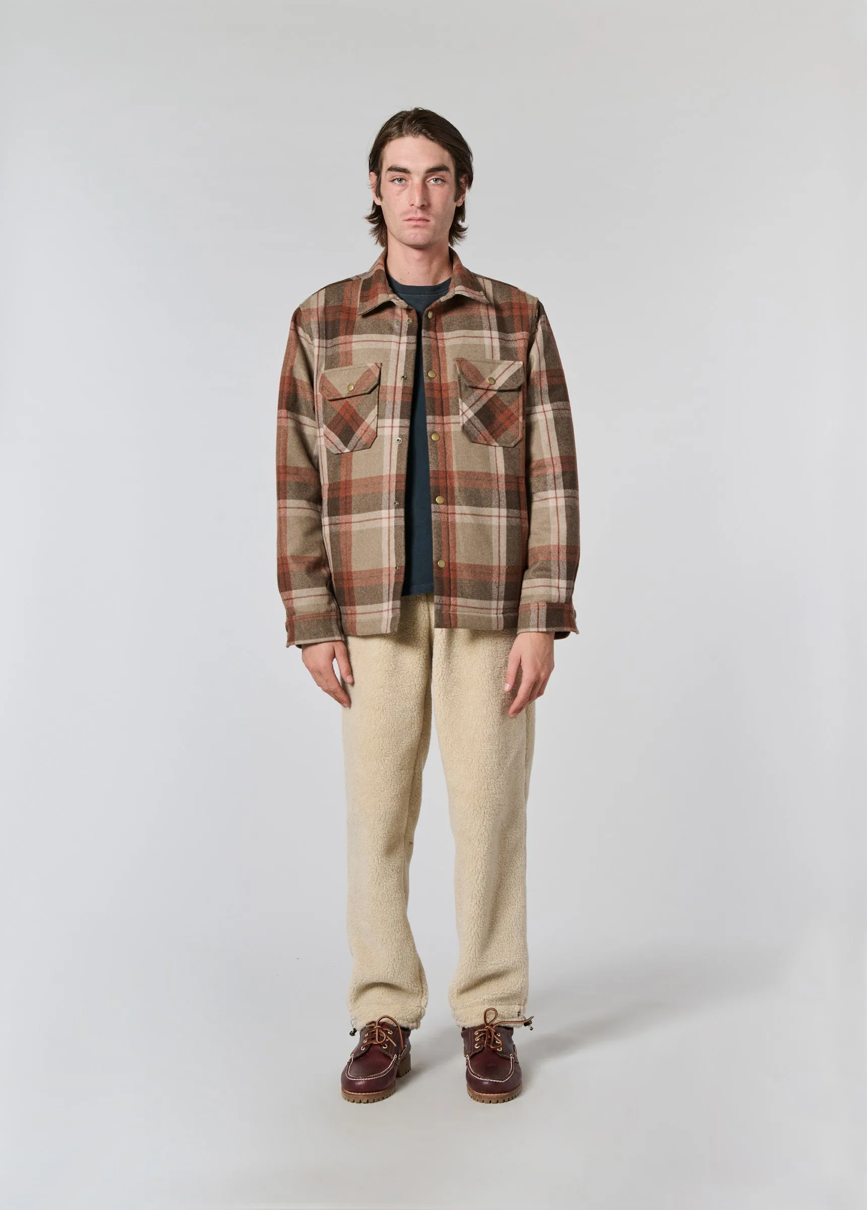 Quilted Flannel Jacket | Tan sold by One Of These Days product image thumbnail 2
