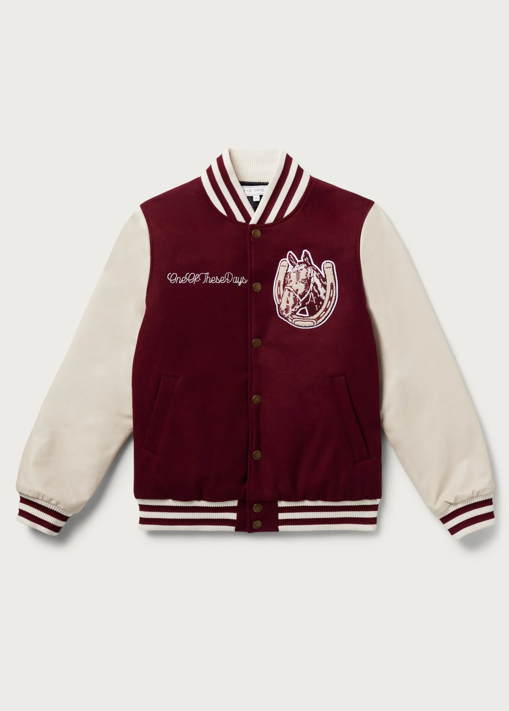 Horseshoe Varsity Jacket | Cardinal sold by One Of These Days