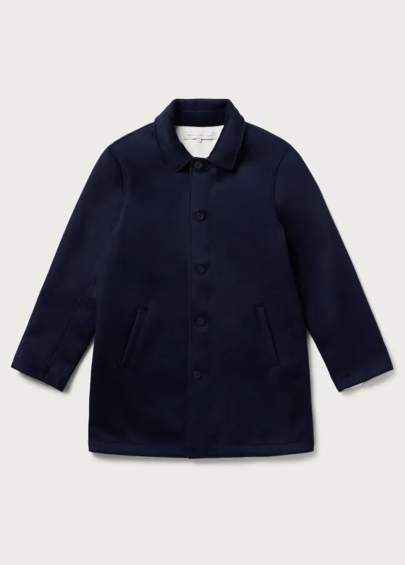 Wool Reversible Trench Coat | Navy made by One Of These Days