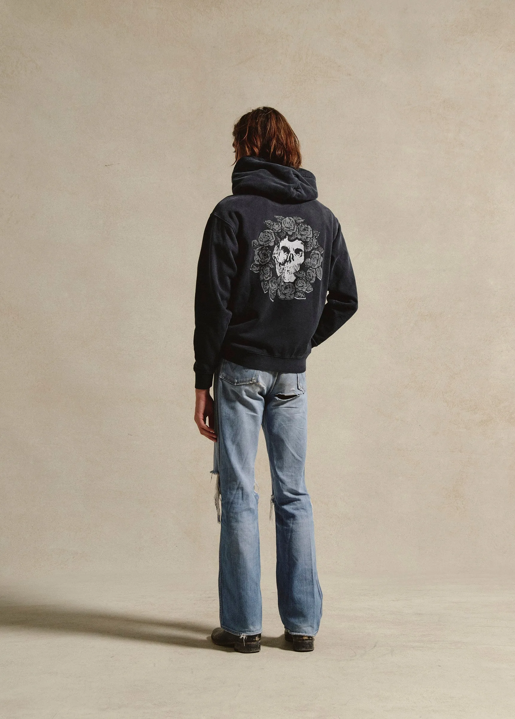 Wreath of Roses Hooded Sweatshirt | Black sold by One Of These Days product image thumbnail 4