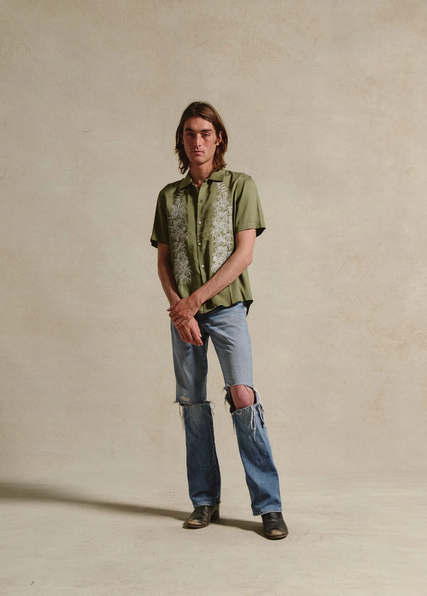 Stalks Camp Shirt | Sage sold by One Of These Days product image thumbnail 2