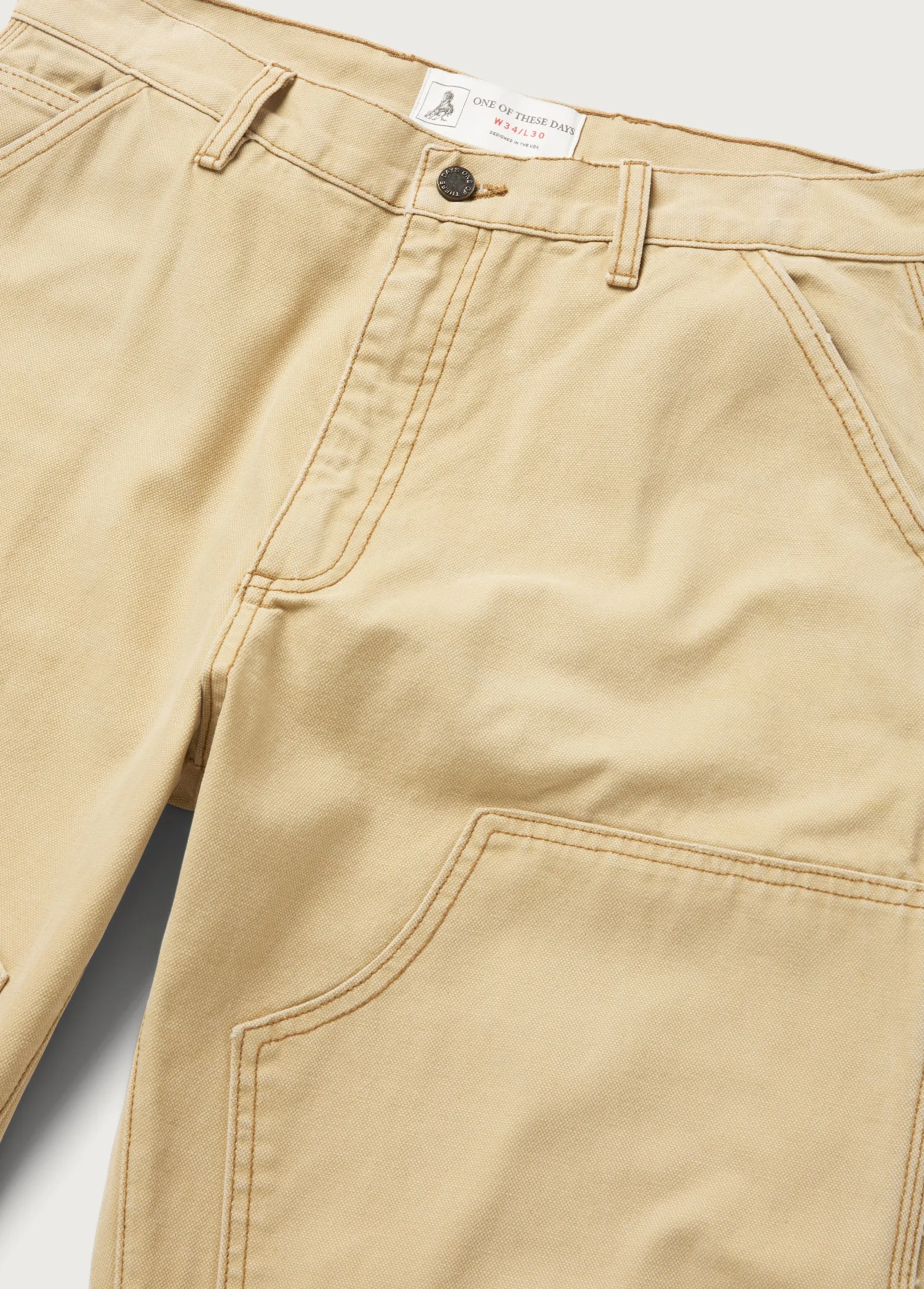 Canvas Double Knee Work Pant | Tan sold by One Of These Days product image thumbnail 3