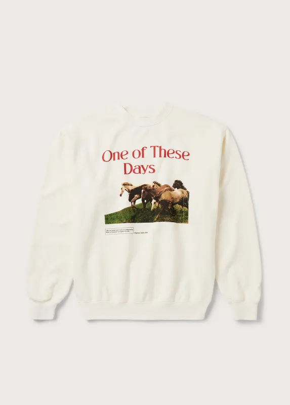 Wild Horses Crewneck | Bone made by One Of These Days