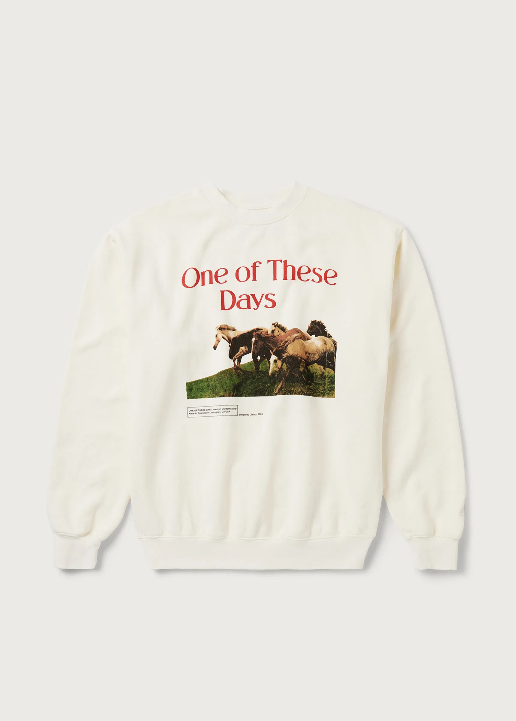 Wild Horses Crewneck | Bone sold by One Of These Days