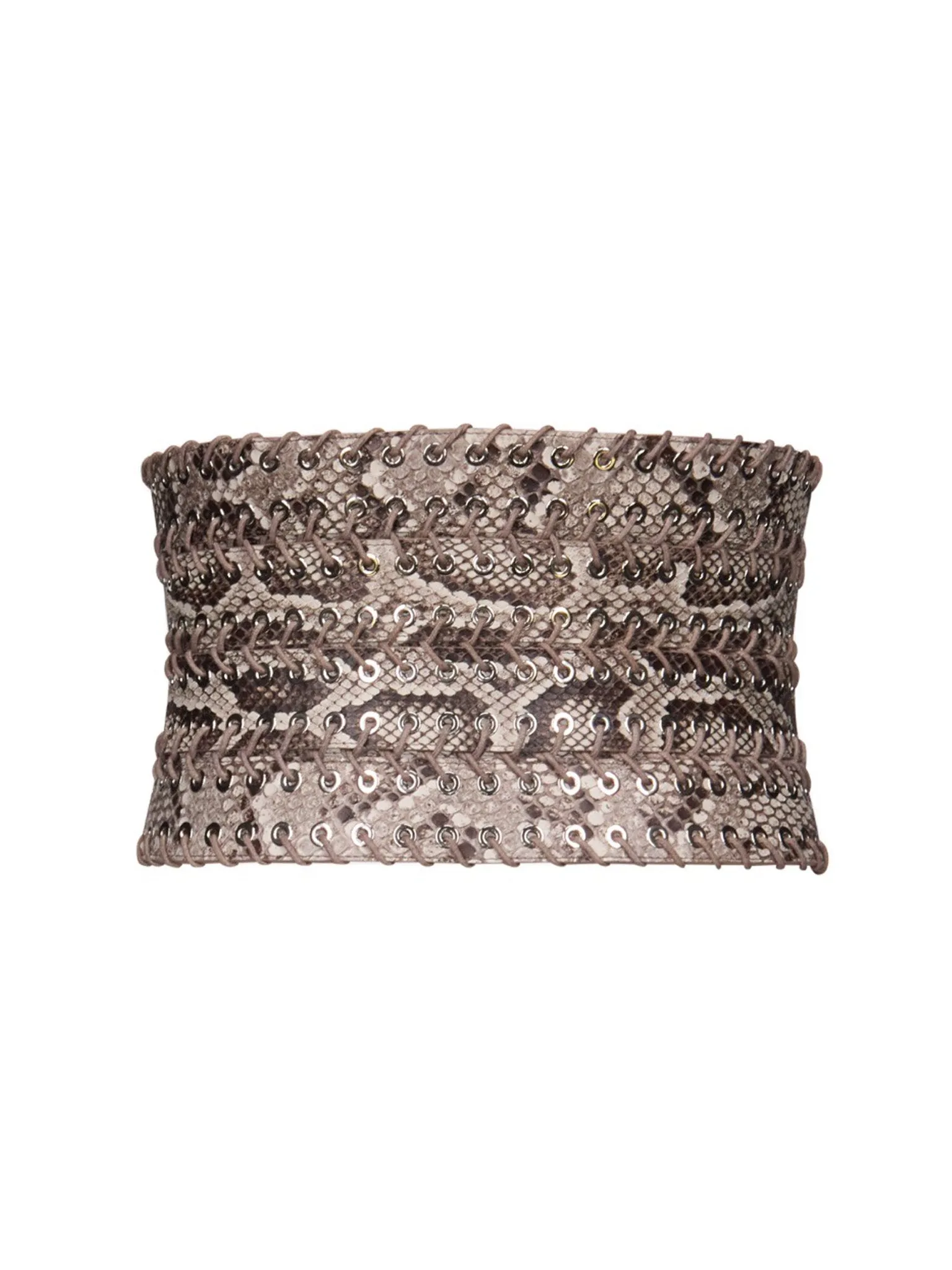 Eyelet Belt in Python Leather sold by Ludovic de Saint Sernin