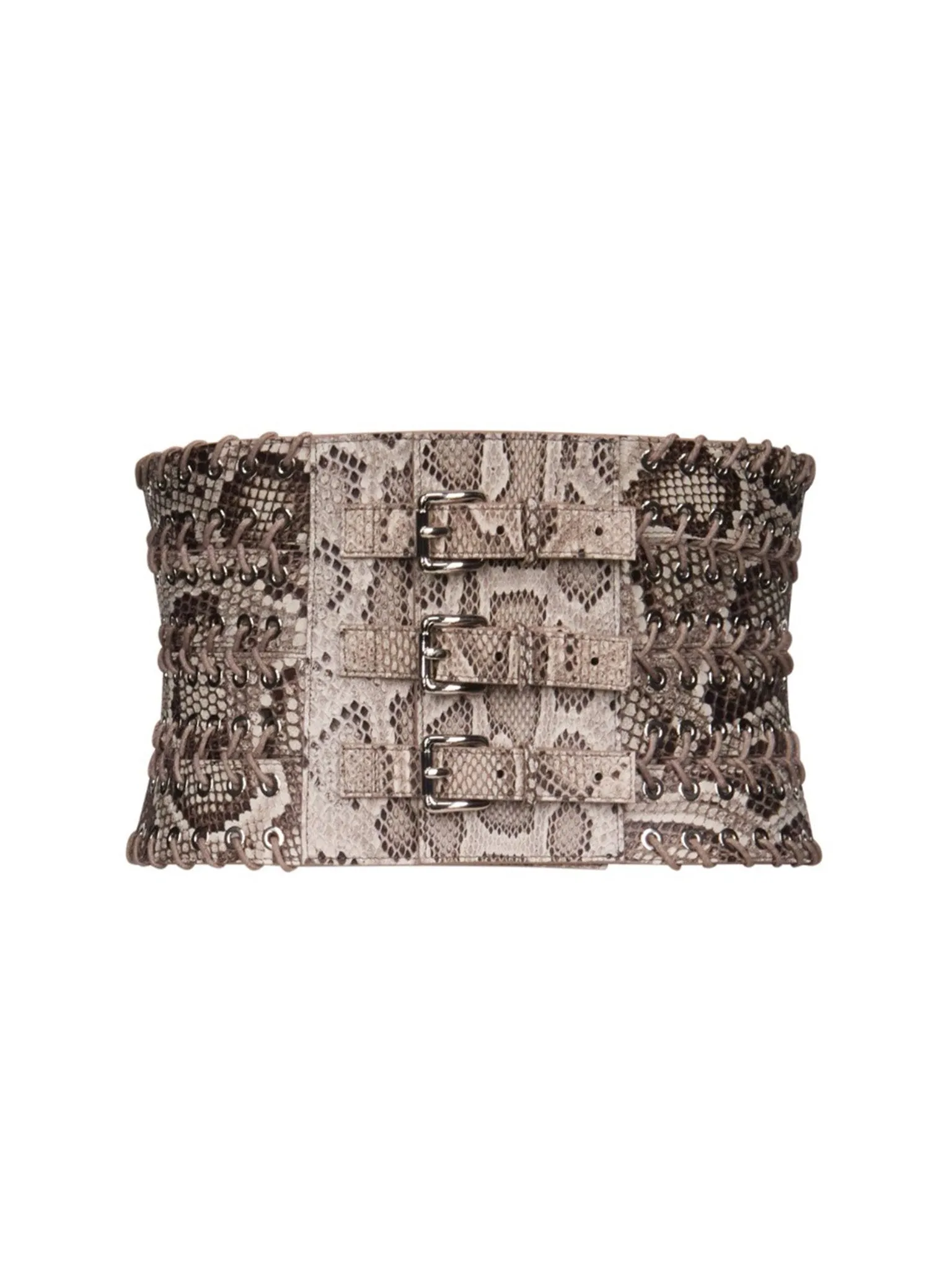 Eyelet Belt in Python Leather sold by Ludovic de Saint Sernin product image thumbnail 2