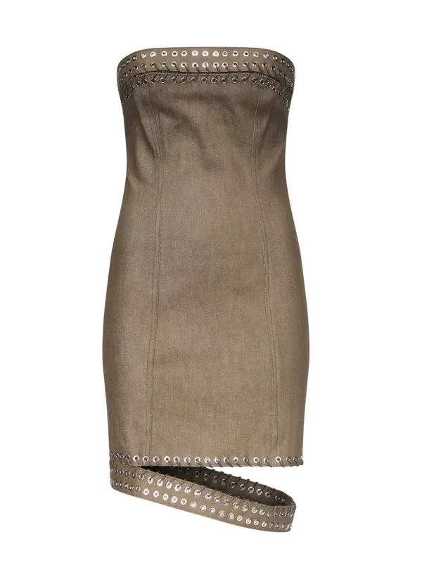 Lucinda Bustier Mini Dress in Denim sold by Ludovic de Saint Sernin