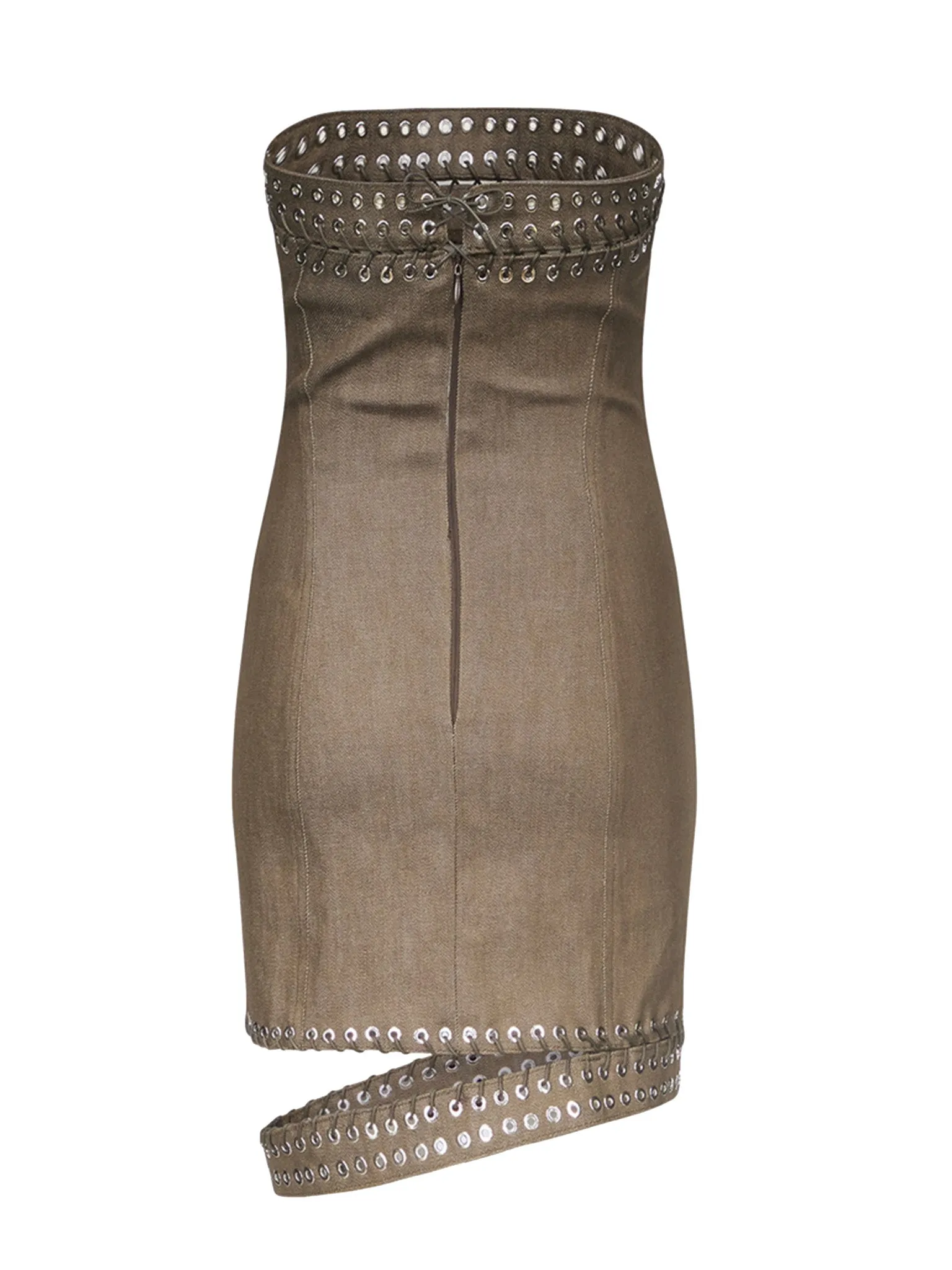 Lucinda Bustier Mini Dress in Denim sold by Ludovic de Saint Sernin product image thumbnail 2