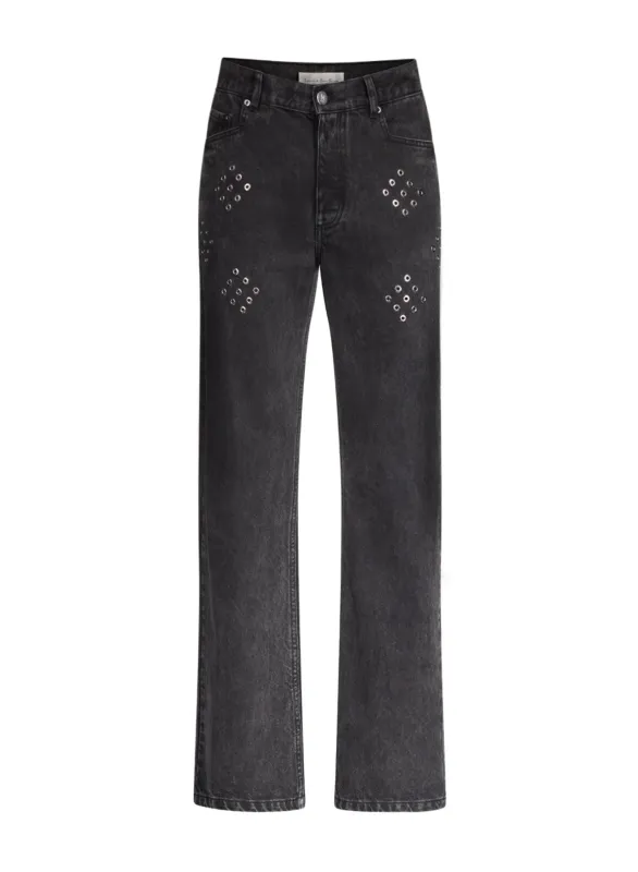 Diamond Eyelet Jeans in Denim made by Ludovic de Saint Sernin