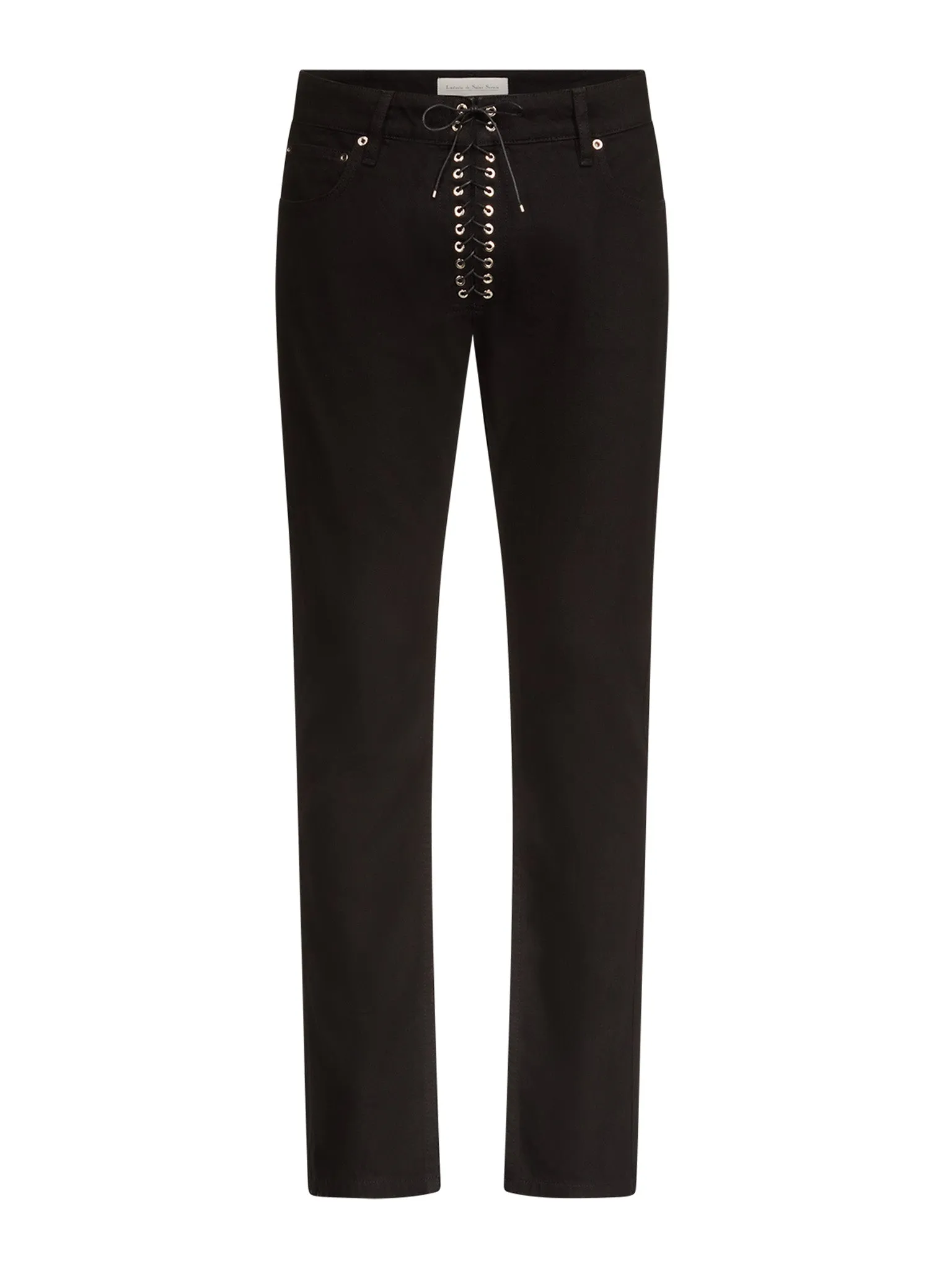 Lace-Up Jeans in Denim sold by Ludovic de Saint Sernin