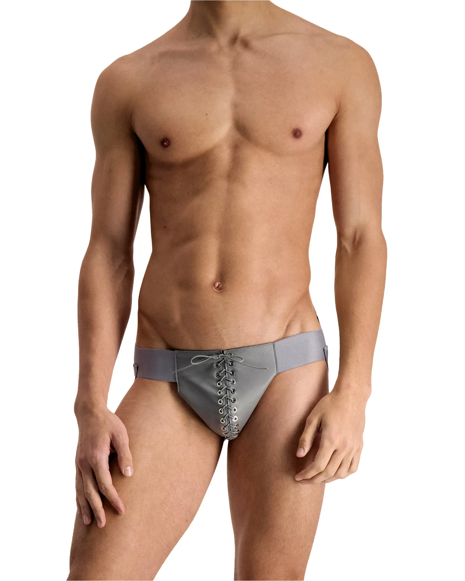 Grey Leather Jockstrap sold by Ludovic de Saint Sernin product image thumbnail 2