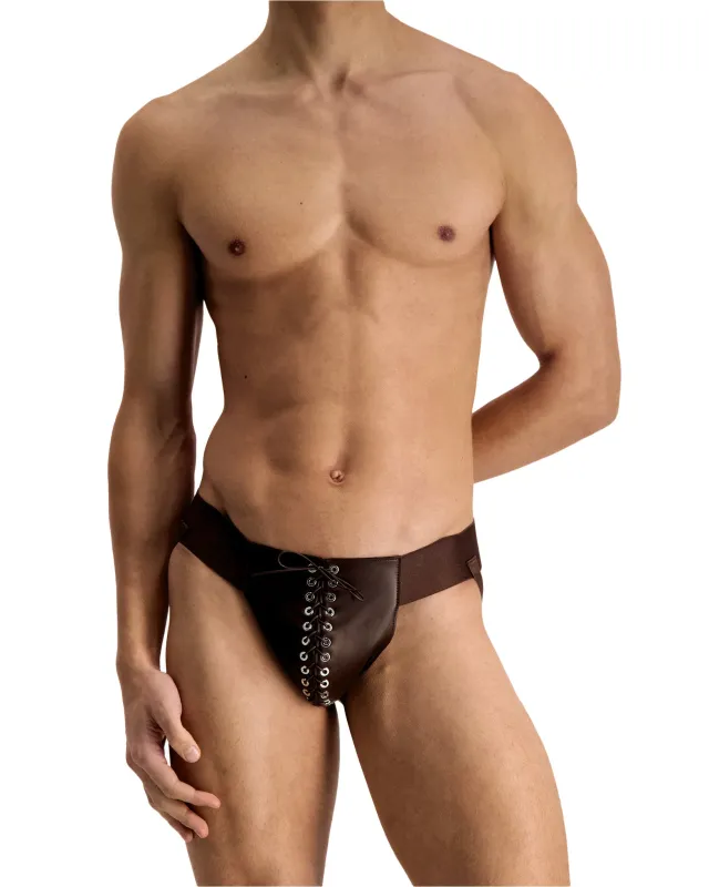 Brown Leather Jockstrap sold by Ludovic de Saint Sernin