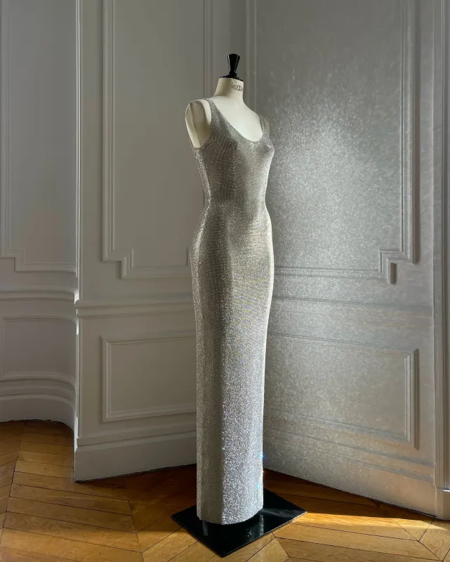 Olivia Dress in Crystal Mesh made by Ludovic de Saint Sernin