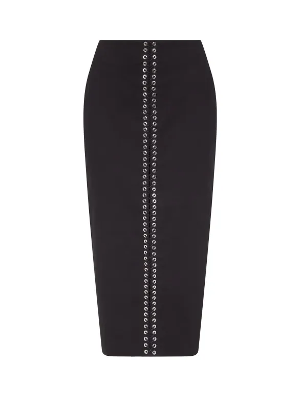 Lace-Up Pencil Skirt made by Ludovic de Saint Sernin