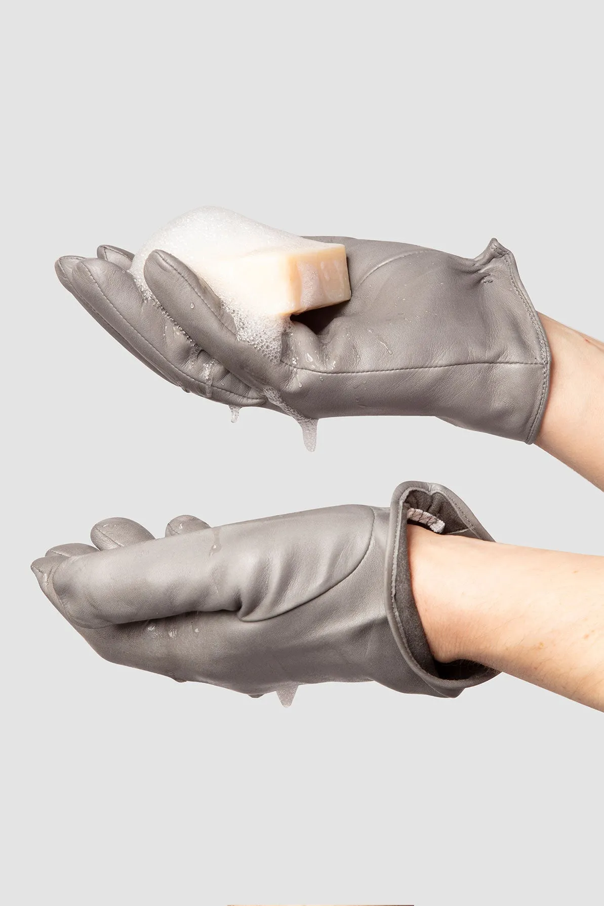 Washable Leather Grey - Men sold by Handsome Stockholm product image thumbnail 4