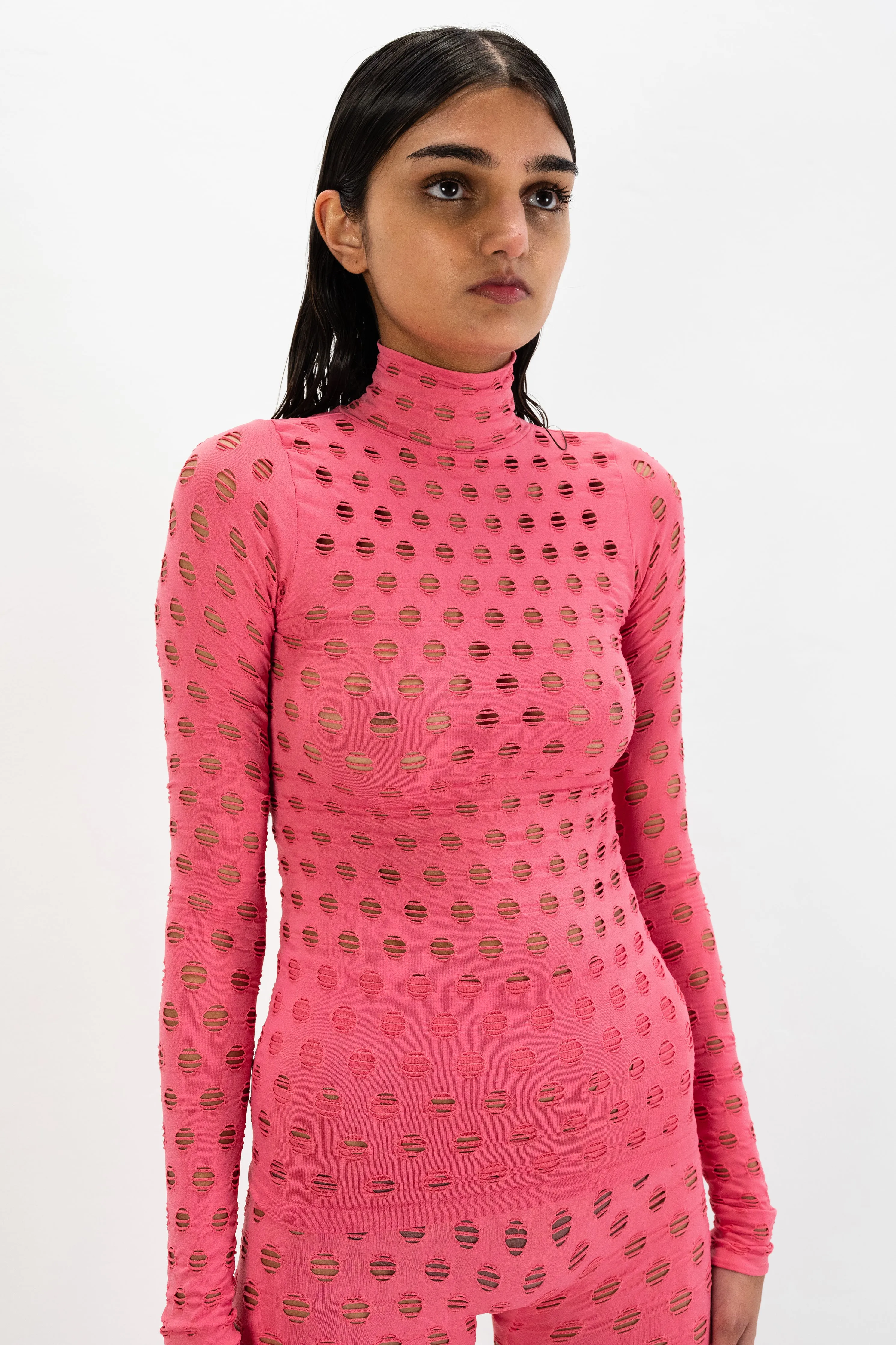 PERFORATED TURTLENECK sold by Maisie Wilen product image thumbnail 4