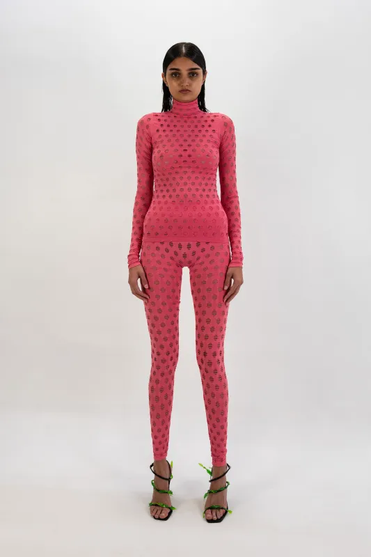 PERFORATED TURTLENECK made by Maisie Wilen