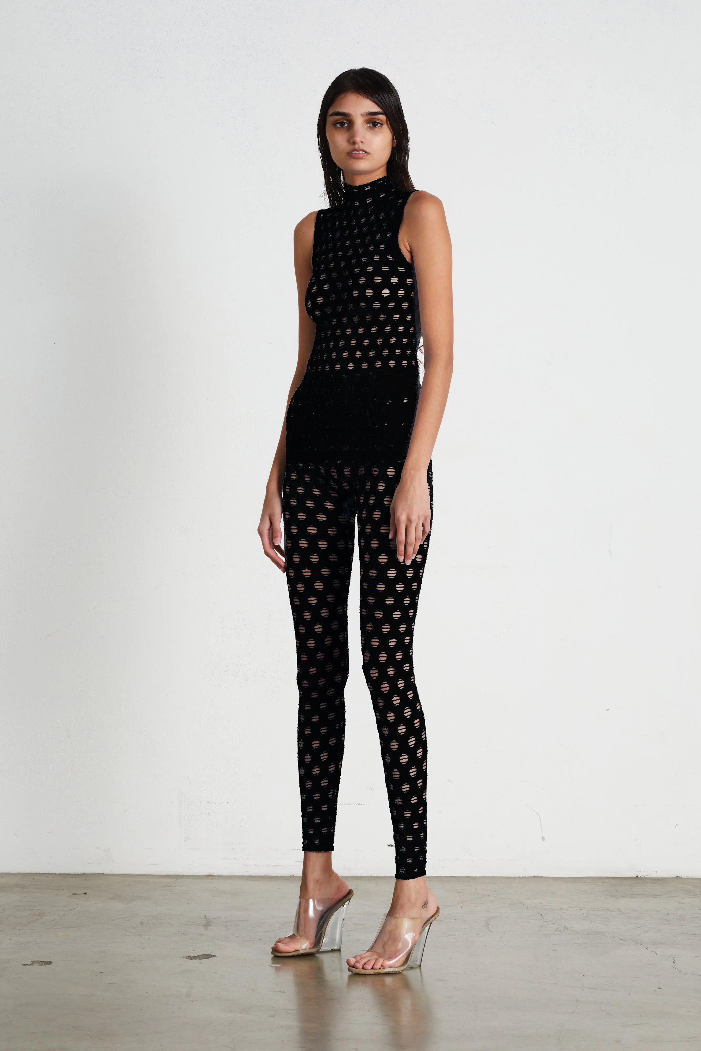 PERFORATED SLEEVELESS TURTLENECK sold by Maisie Wilen product image thumbnail 2