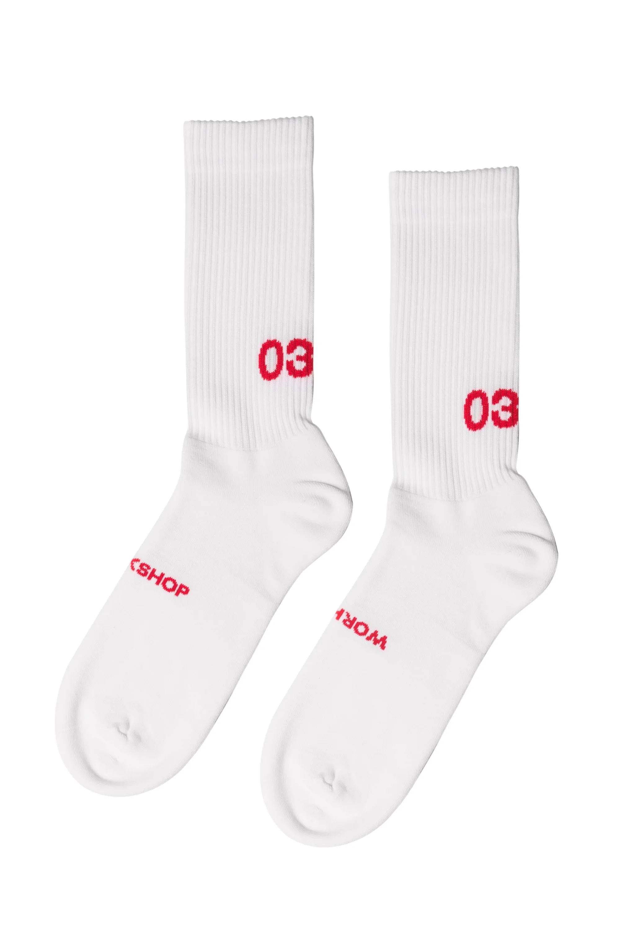 032c SOCKS WORKSHOP WHITE/RED sold by 032c