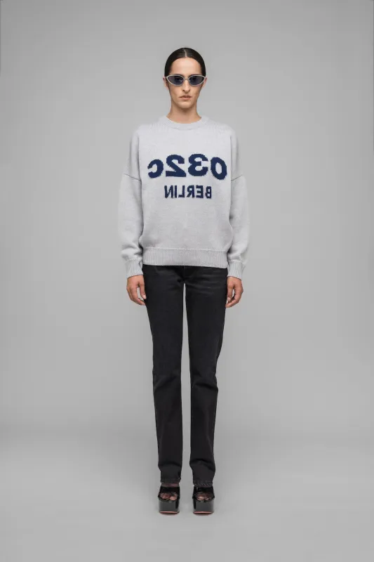 SELFIE SWEATER GREY MELANGE made by 032c