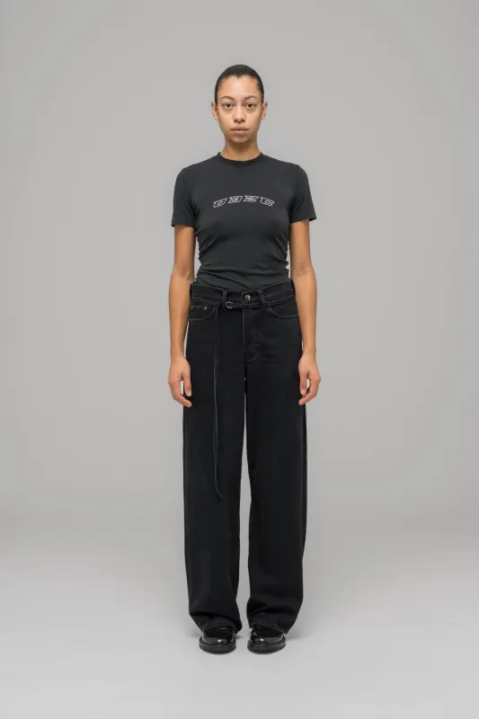 "DOWN TO EARTH" WIDE LEG JEAN made by 032c