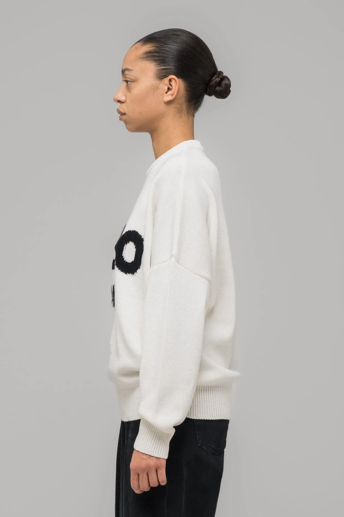 "SELFIE" SWEATER WHITE/BLACK sold by 032c product image thumbnail 4