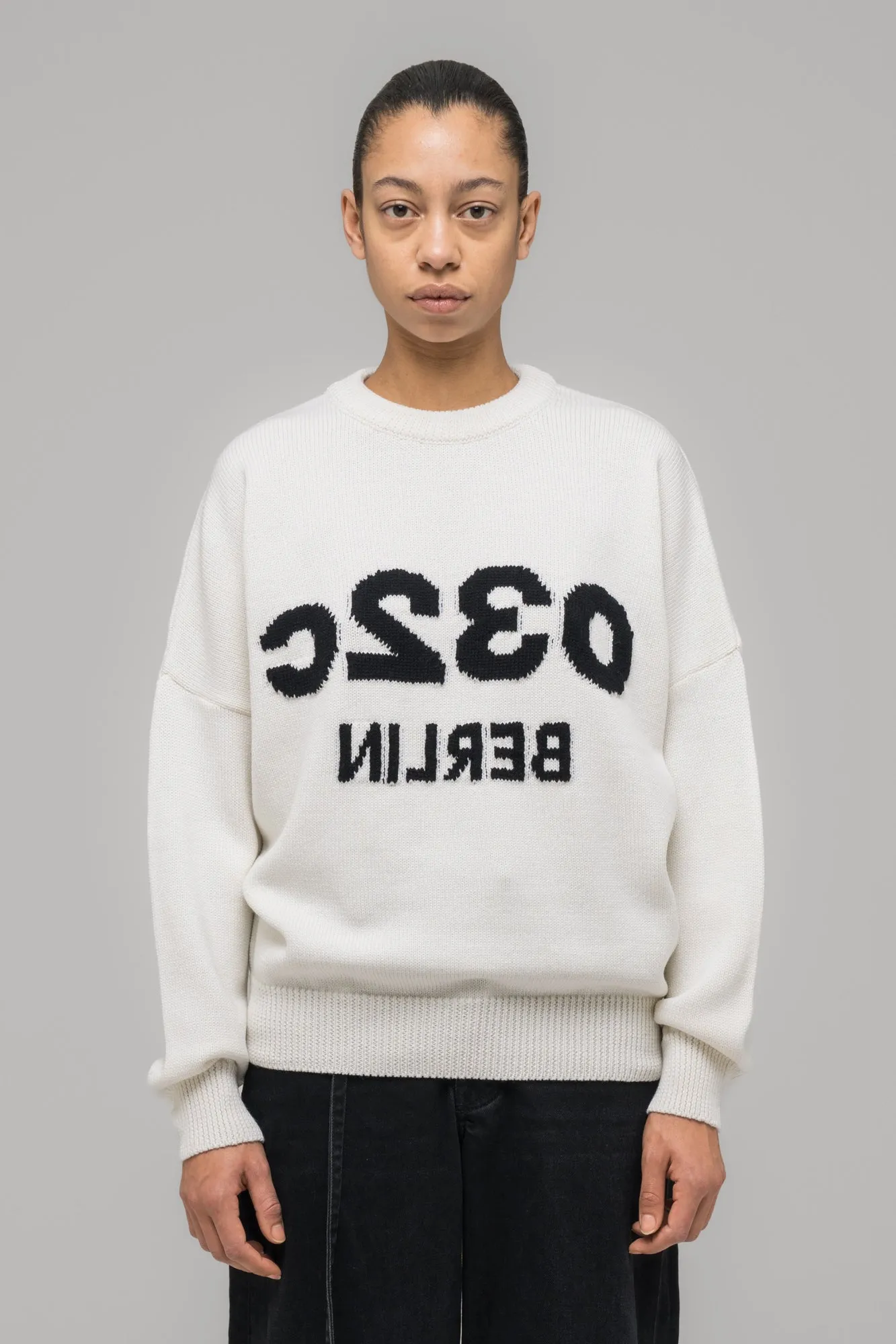 "SELFIE" SWEATER WHITE/BLACK sold by 032c product image thumbnail 3