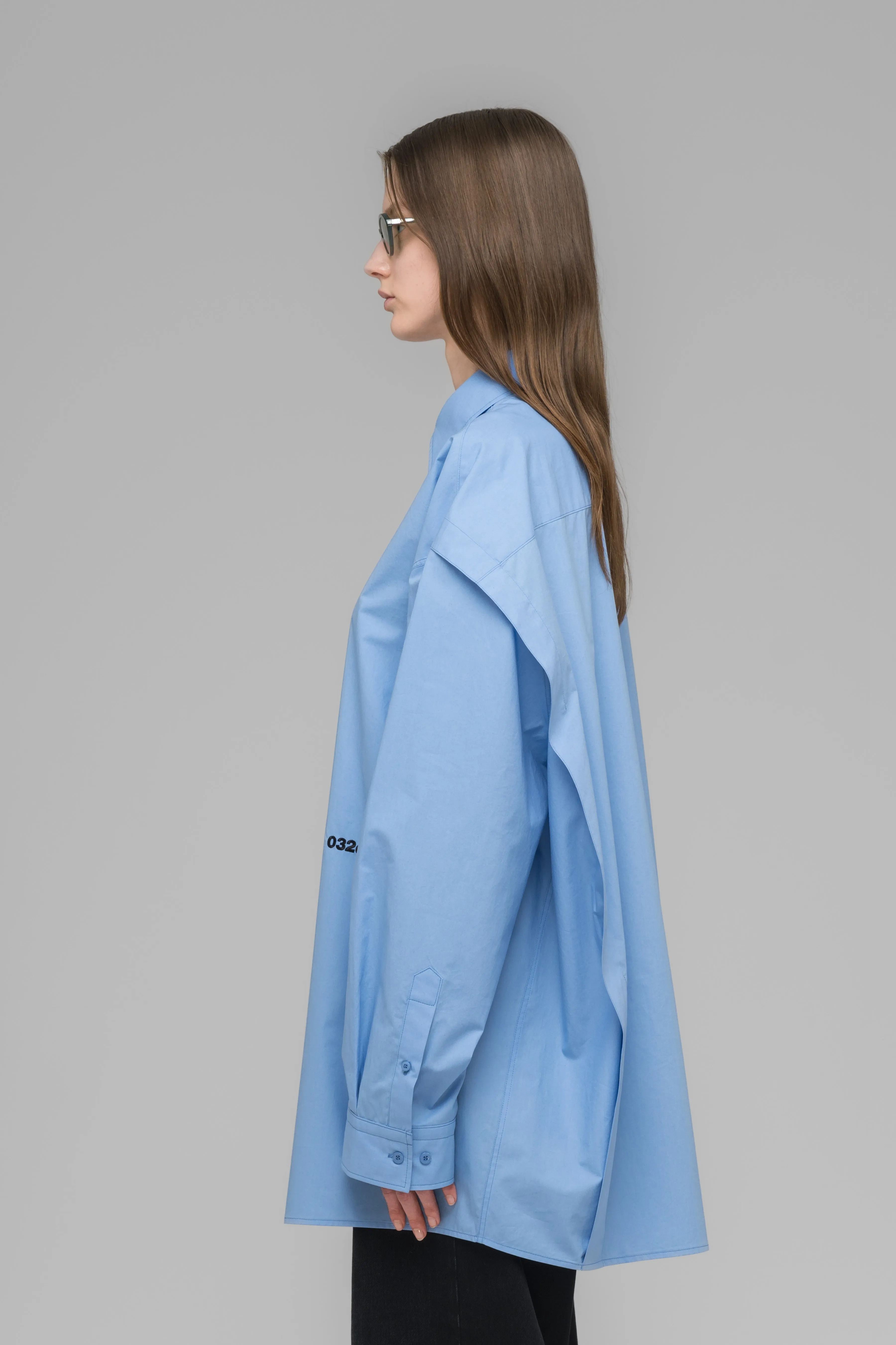 "PLEASE STEAM" OVERSIZED SHIRT sold by 032c product image thumbnail 3