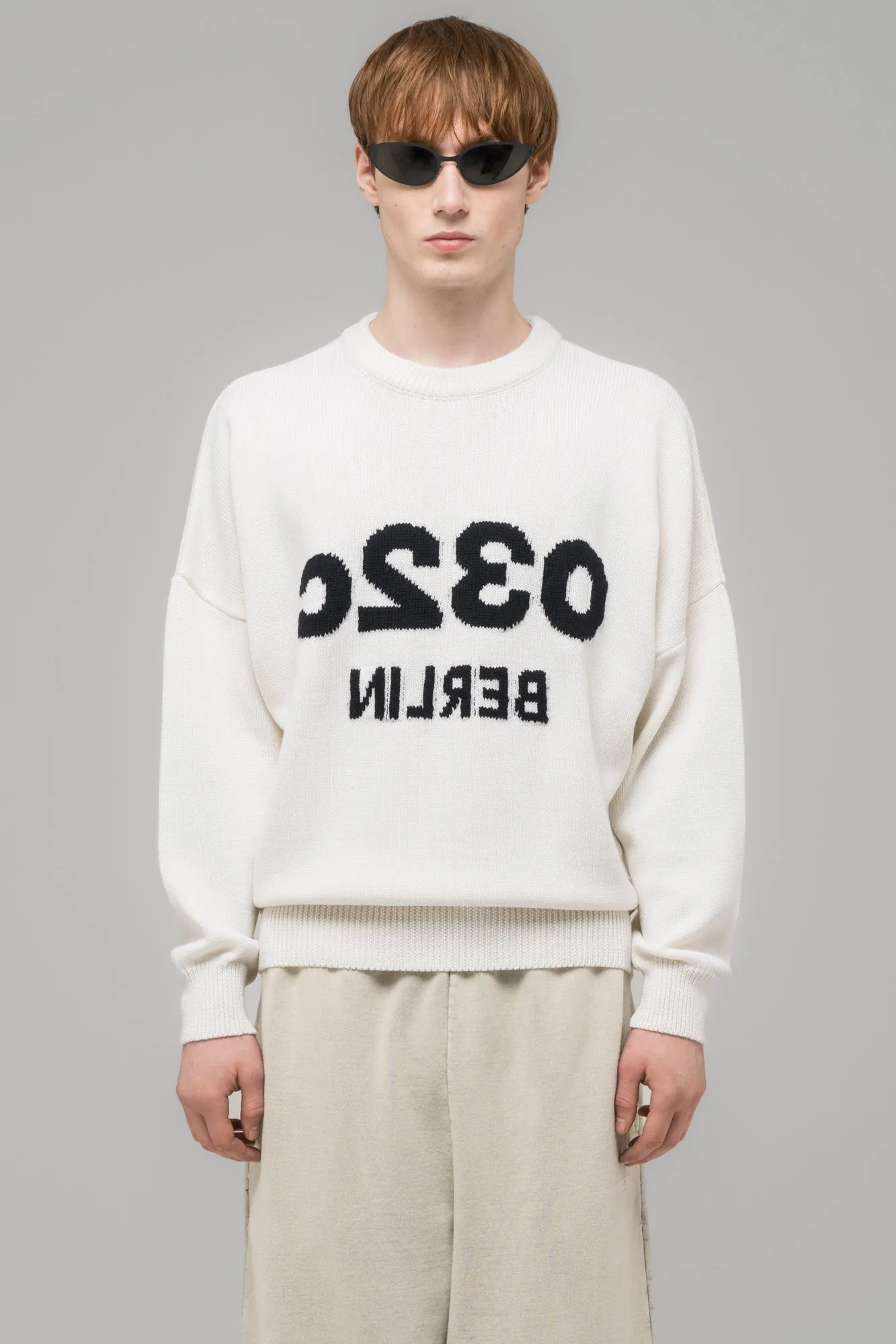 "SELFIE" SWEATER WHITE/BLACK sold by 032c product image thumbnail 3