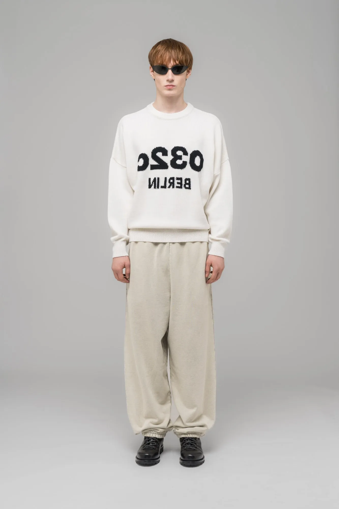 "SELFIE" SWEATER WHITE/BLACK sold by 032c