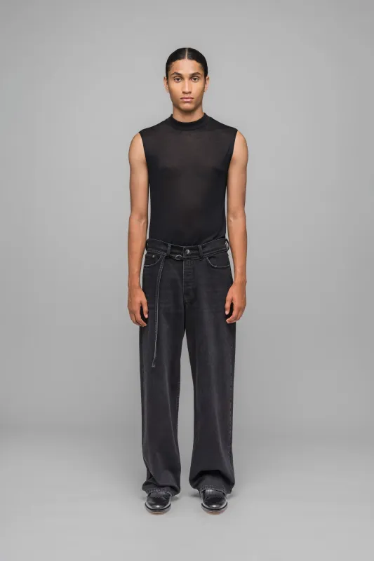 "DOWN TO EARTH" WIDE LEG JEAN made by 032c