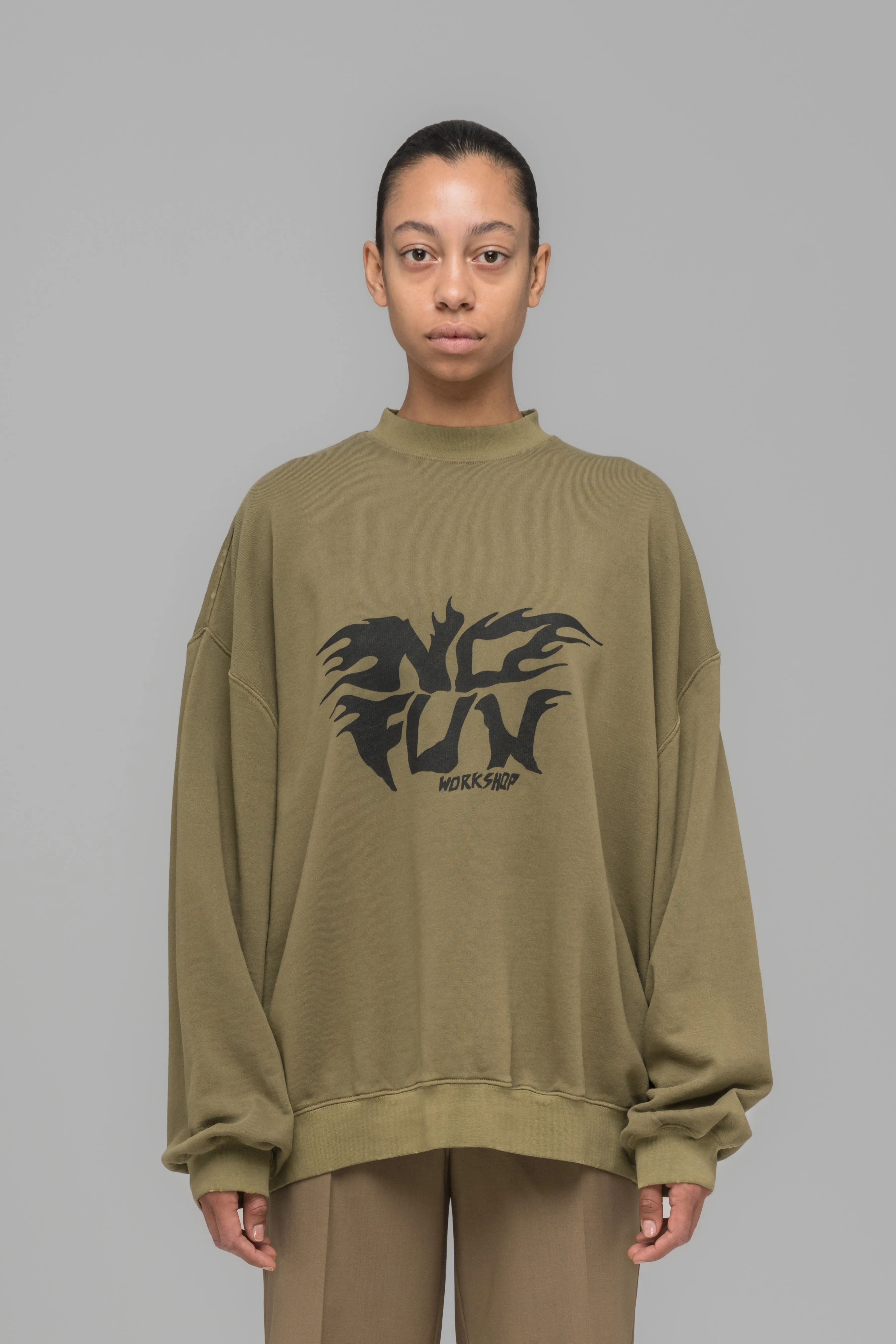"NO FUN" OVERSIZED CREWNECK sold by 032c product image thumbnail 2