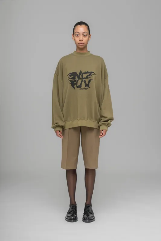 "NO FUN" OVERSIZED CREWNECK made by 032c
