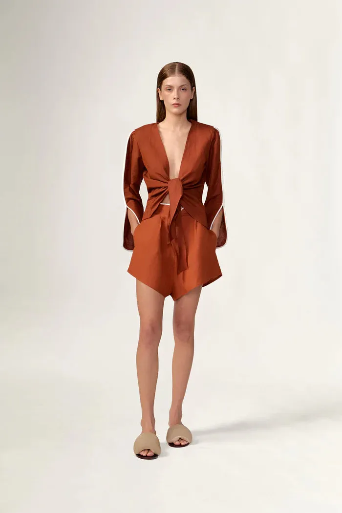Bicolor Front-Tie Top sold by Adriana Degreas product image thumbnail 2
