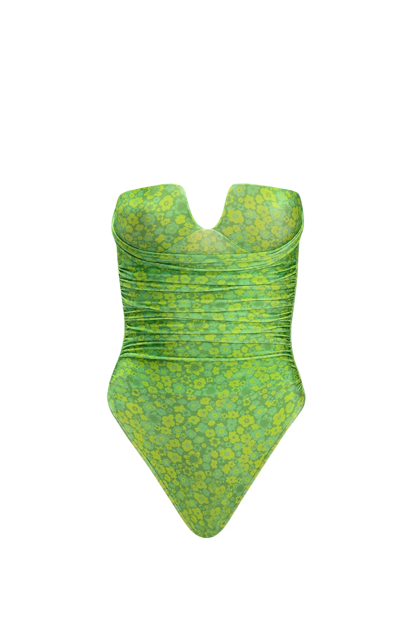 Mini Vintage Flower High-Leg Strapless Frilled Swimsuit sold by Adriana Degreas product image thumbnail 5