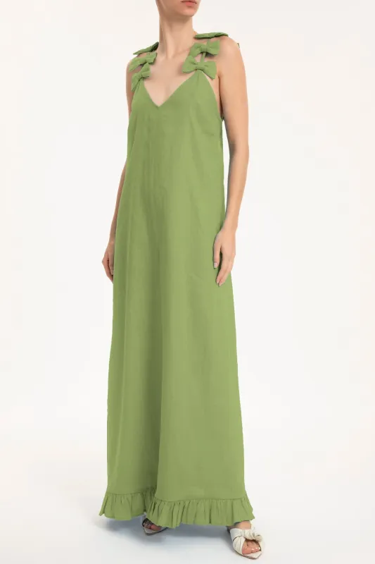 Fantasy Solid Long Dress with Bows made by Adriana Degreas