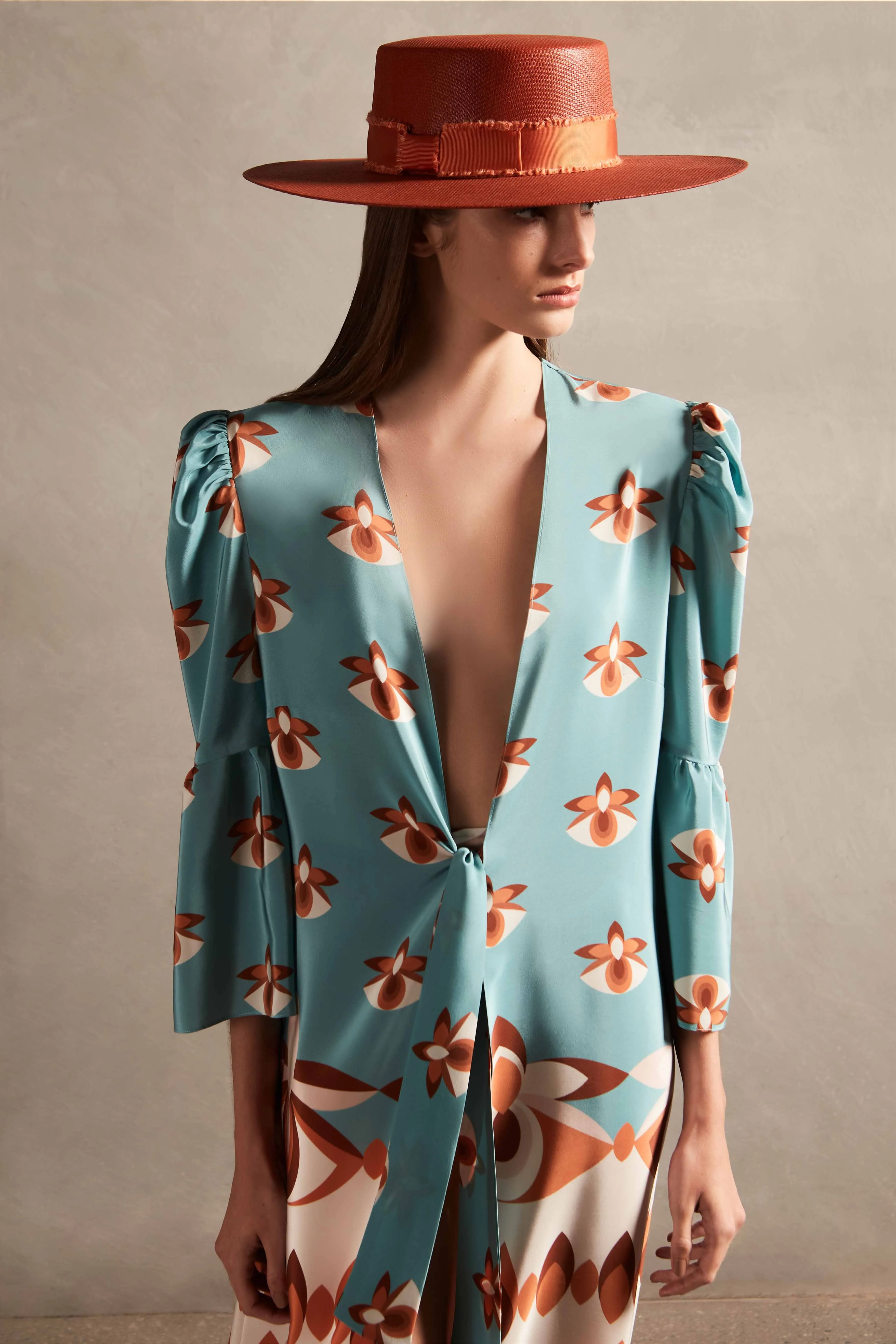 Vintage Orchid Long Robe sold by Adriana Degreas product image thumbnail 3