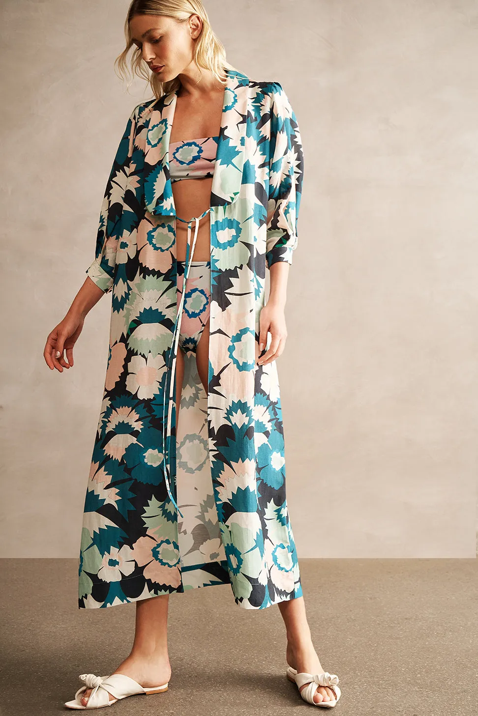 Flower Power Long Robe sold by Adriana Degreas