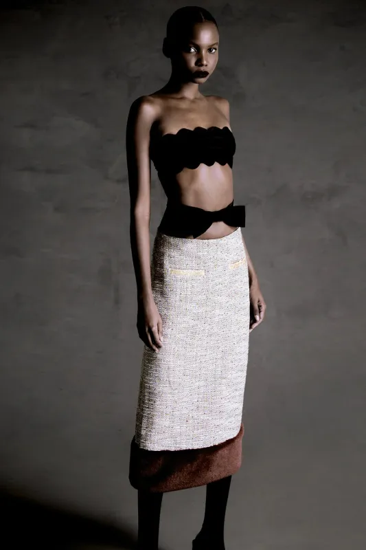 Tweed Midi Skirt made by Adriana Degreas