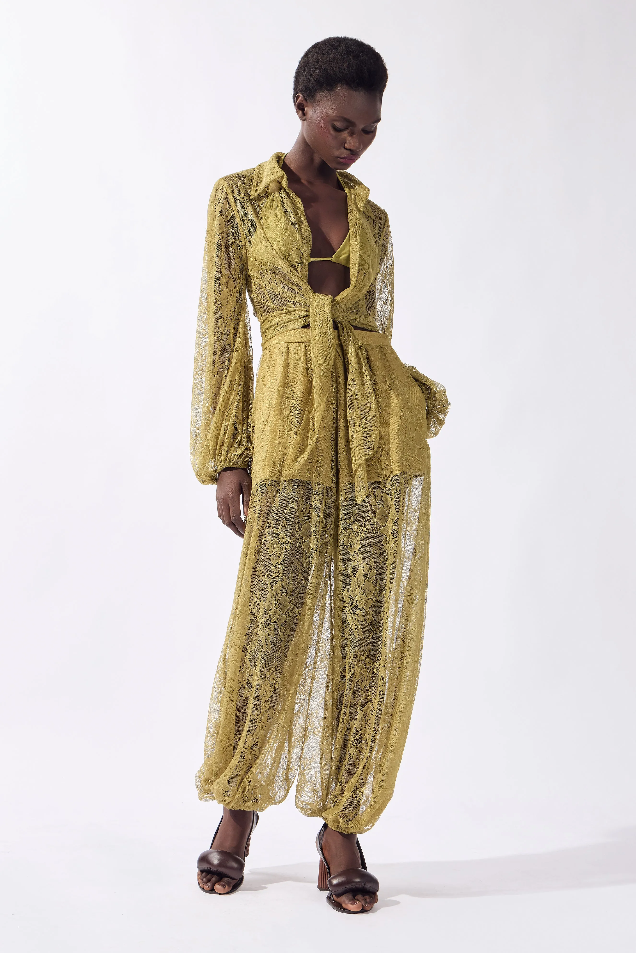 Lace Bubble Pants sold by Adriana Degreas