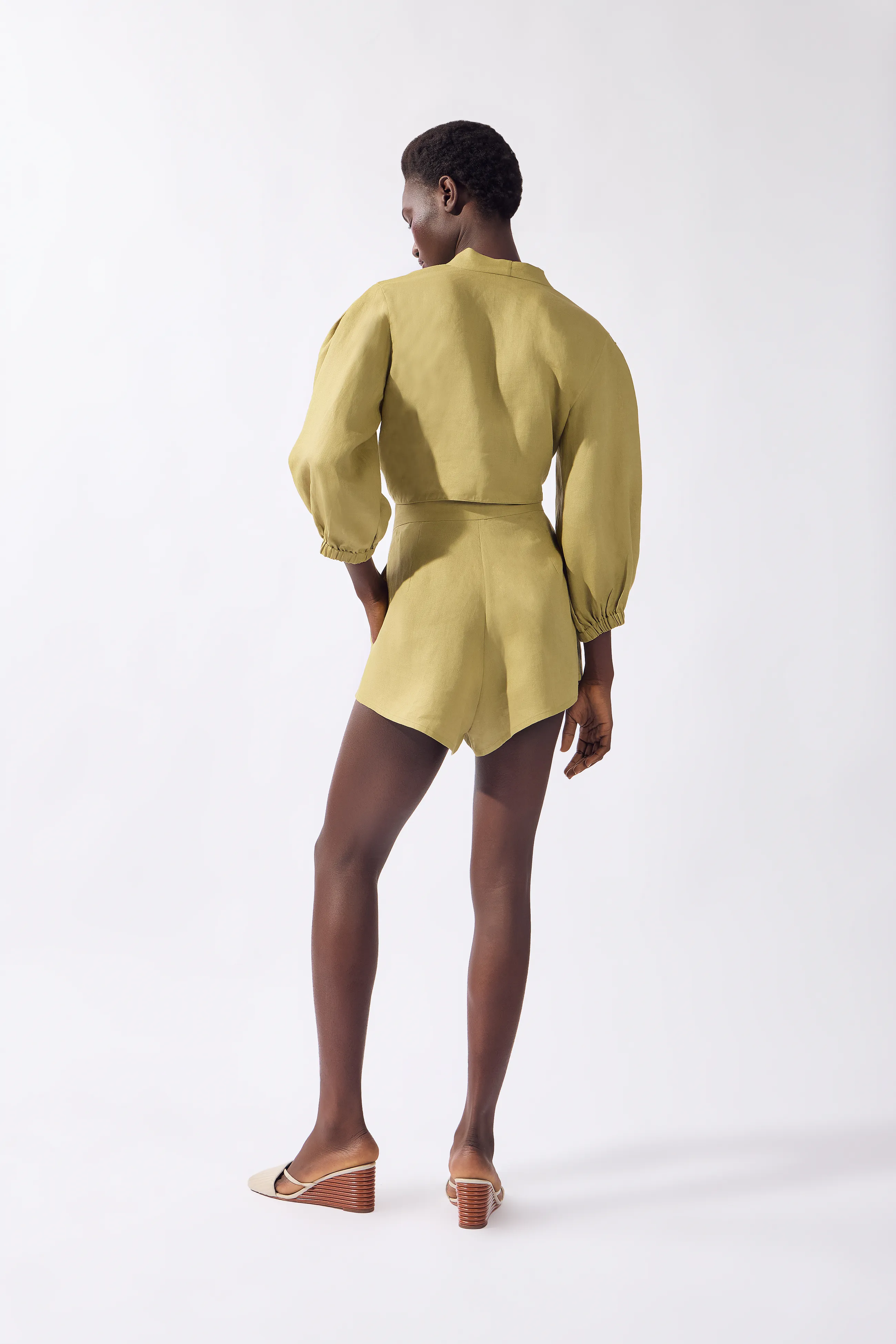 Solid Front-Tie Crop Top sold by Adriana Degreas product image thumbnail 2